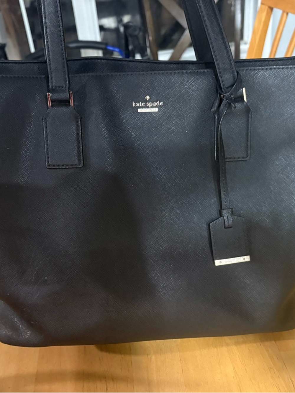 kate spade Black Saffiano Tote with Tag